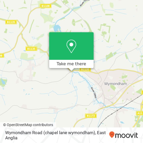 Wymondham Road (chapel lane wymondham), Wymondham Wymondham map