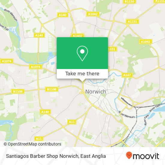 Santiagos Barber Shop Norwich, 6 Dereham Road Norwich Norwich NR2 4 map