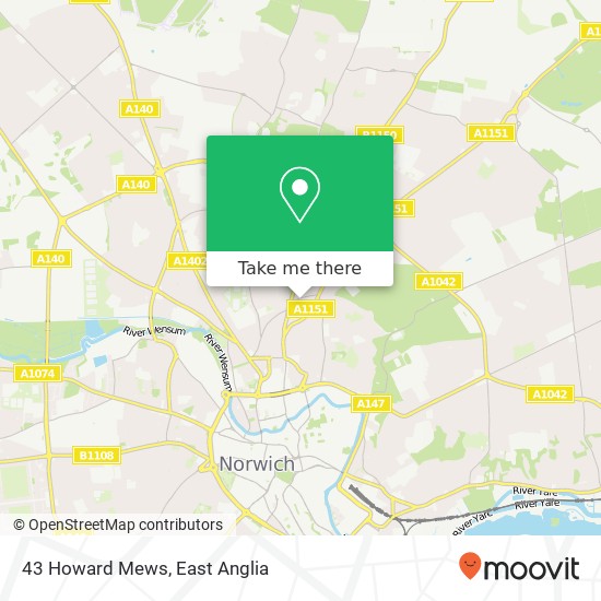 43 Howard Mews, Norwich Norwich map