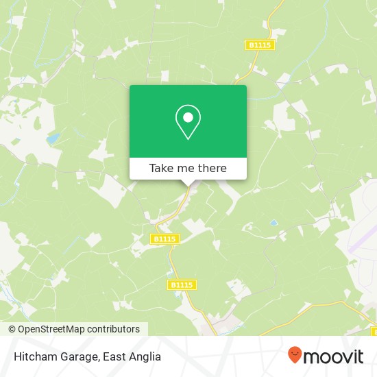 Hitcham Garage, The Causeway Hitcham Ipswich IP7 7 map