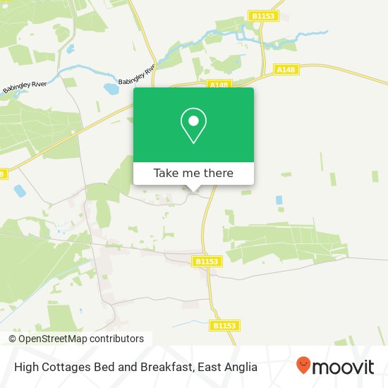 High Cottages Bed and Breakfast map