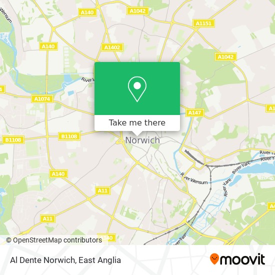 Al Dente Norwich map