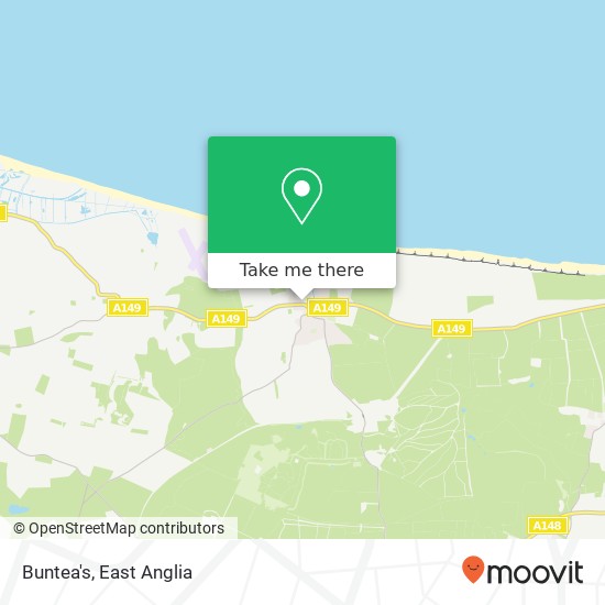 Buntea's, Beach Lane Weybourne Holt NR25 7AH map