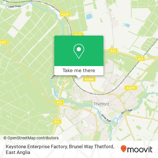 Keystone Enterprise Factory, Brunel Way Thetford map