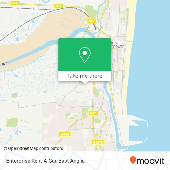 Enterprise Rent-A-Car, Boundary Road Great Yarmouth Great Yarmouth NR31 0 map