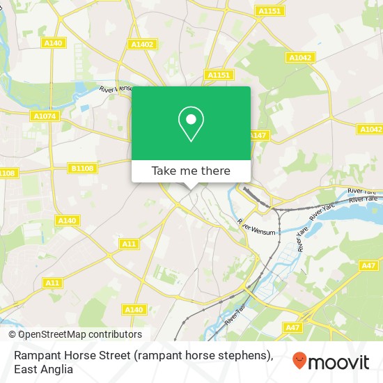 Rampant Horse Street (rampant horse stephens), Norwich Norwich map