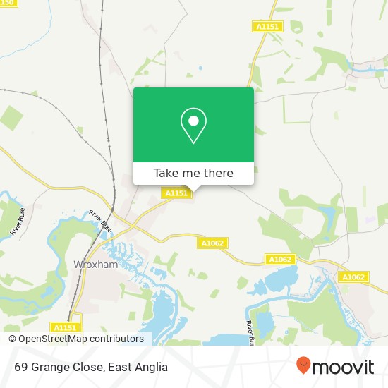 69 Grange Close, Hoveton Norwich map