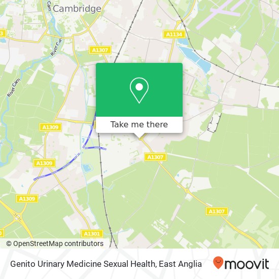 Genito Urinary Medicine Sexual Health, Cambridge Cambridge map