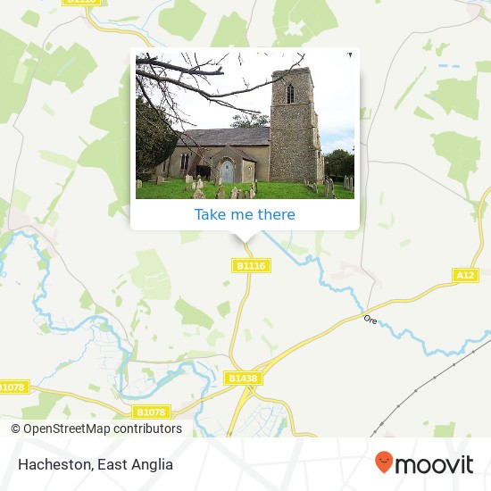 Hacheston, The Street Hacheston Woodbridge IP13 0 map