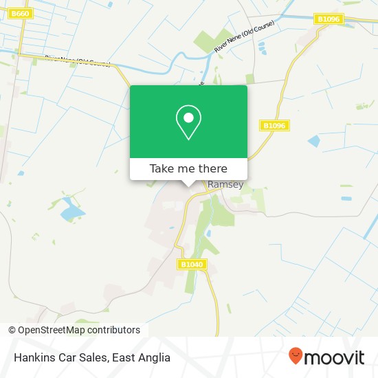 Hankins Car Sales, 46 Whytefield Road Ramsey Huntingdon PE26 1AH map