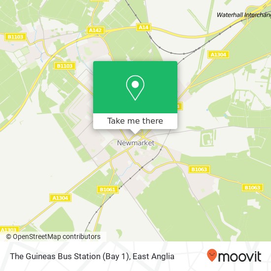 The Guineas Bus Station (Bay 1) map