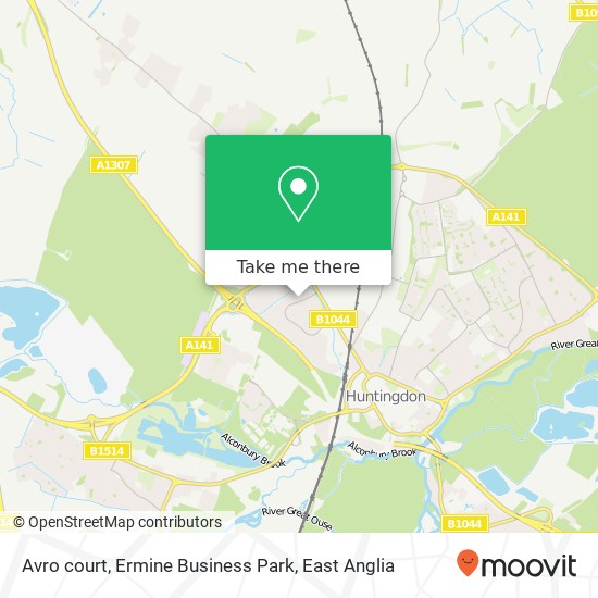 Avro court, Ermine Business Park map