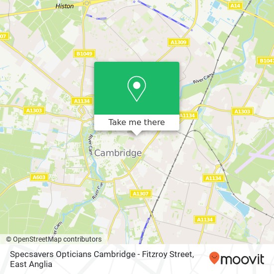 Specsavers Opticians Cambridge - Fitzroy Street, 13 Fitzroy Street map