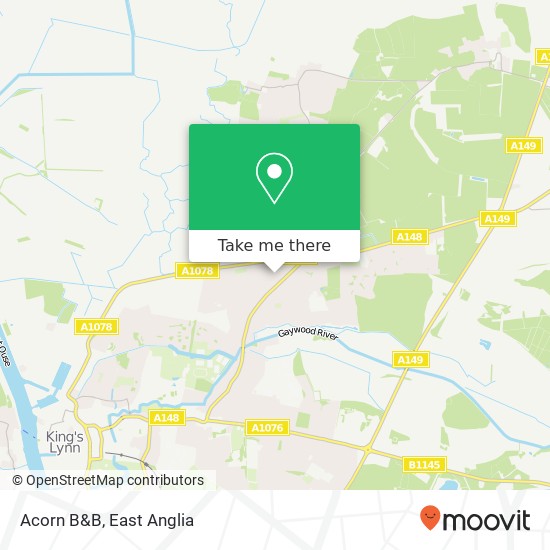 Acorn B&B, 19 South Wootton Lane King's Lynn King's Lynn PE30 3BS map