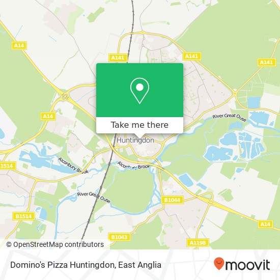 Domino's Pizza Huntingdon, Parkside Huntingdon Huntingdon PE29 3 map