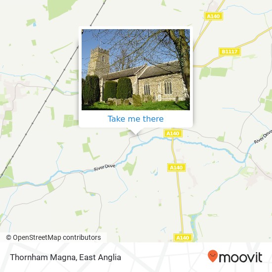 Thornham Magna map