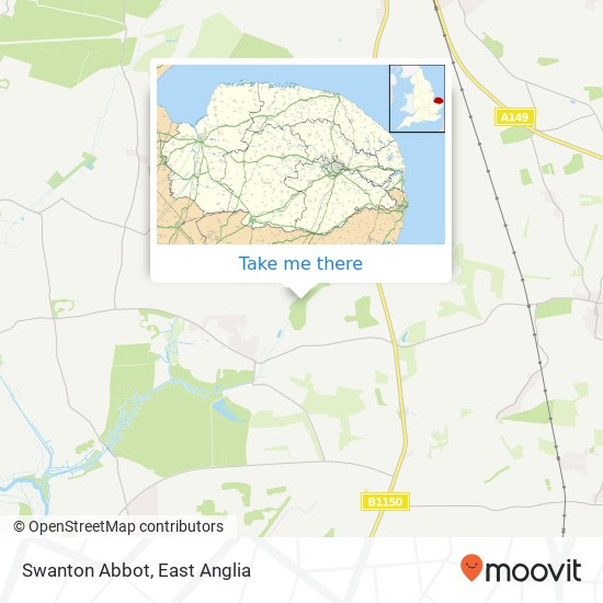Swanton Abbot map