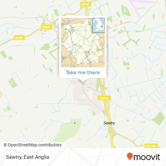 Sawtry map