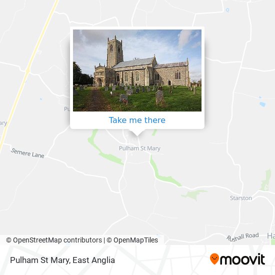 Pulham St Mary map
