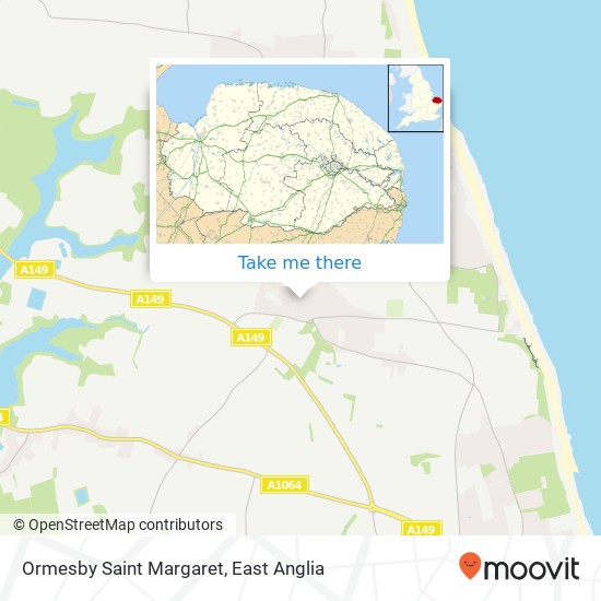 Ormesby Saint Margaret map