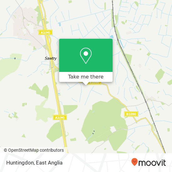Huntingdon map