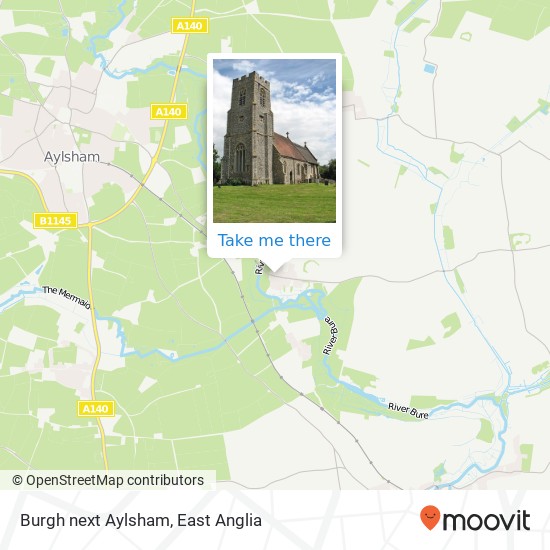 Burgh next Aylsham map