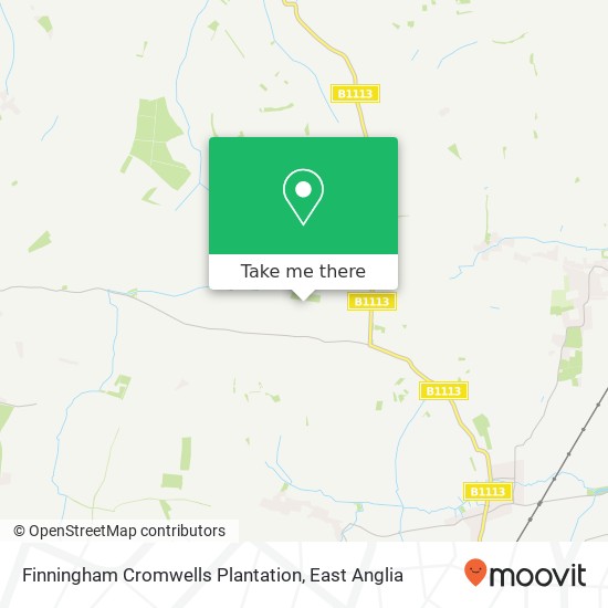 Finningham Cromwells Plantation map