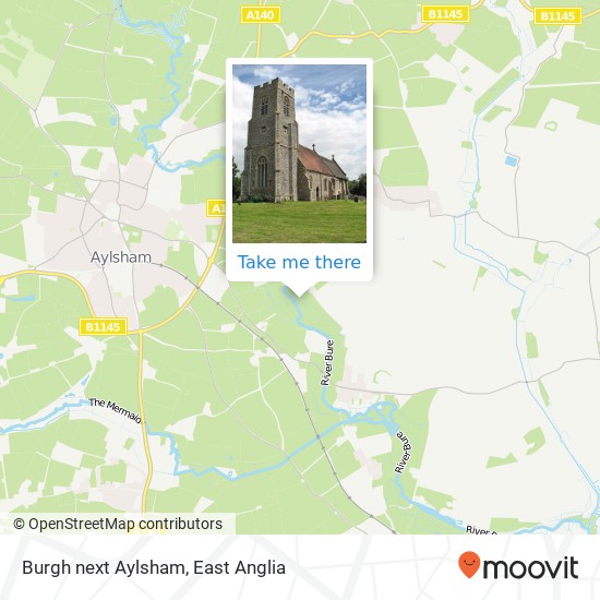 Burgh next Aylsham map