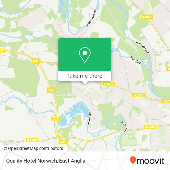 Quality Hotel Norwich map