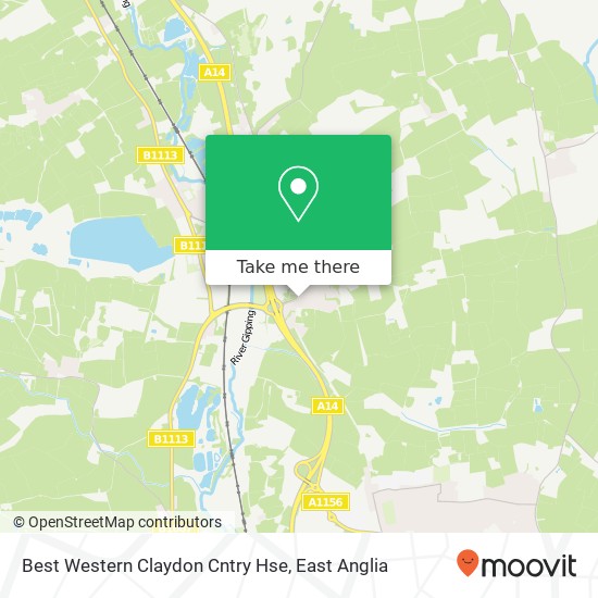 Best Western Claydon Cntry Hse map