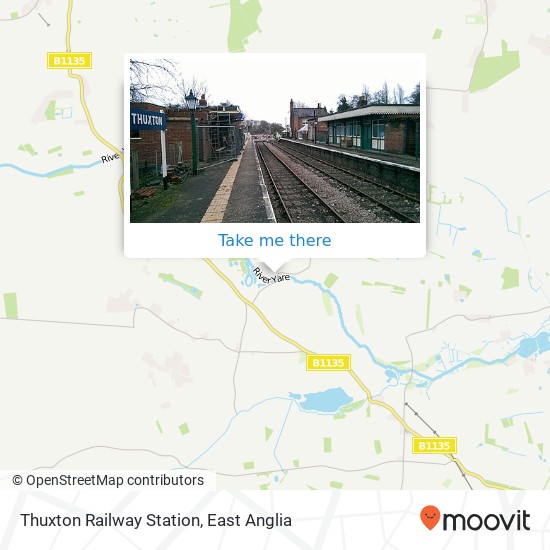 Thuxton Railway Station map