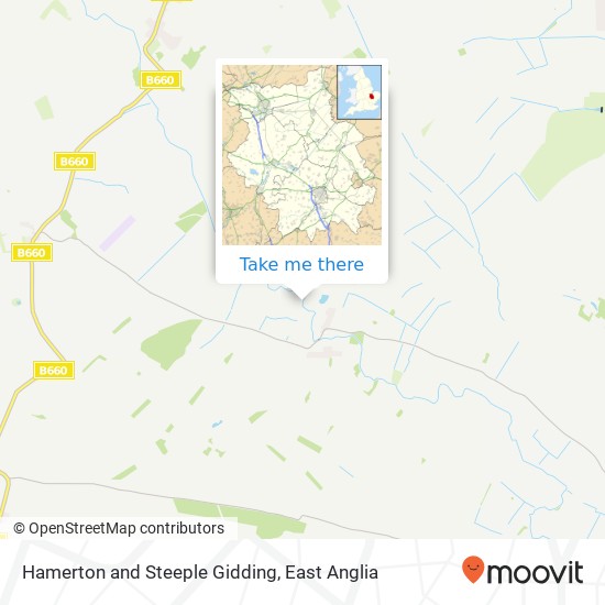 Hamerton and Steeple Gidding map