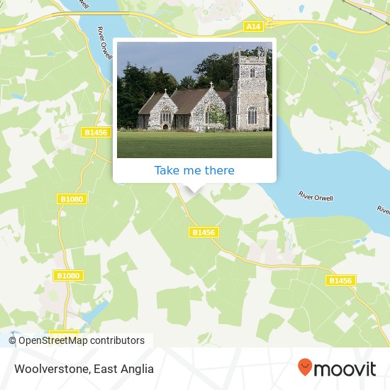 Woolverstone map