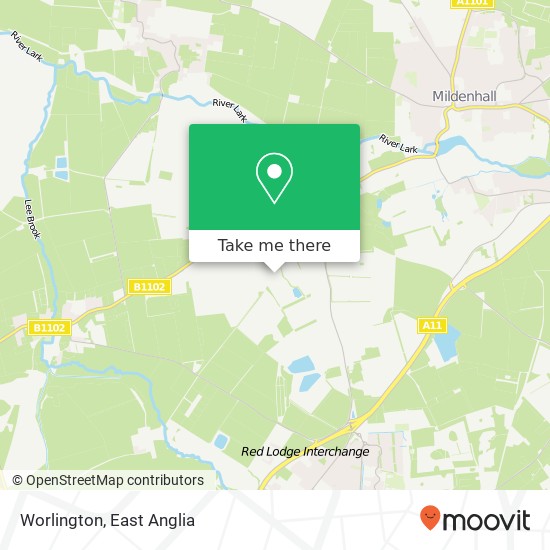Worlington map