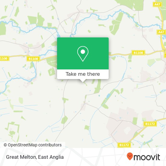 Great Melton map