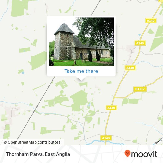 Thornham Parva map