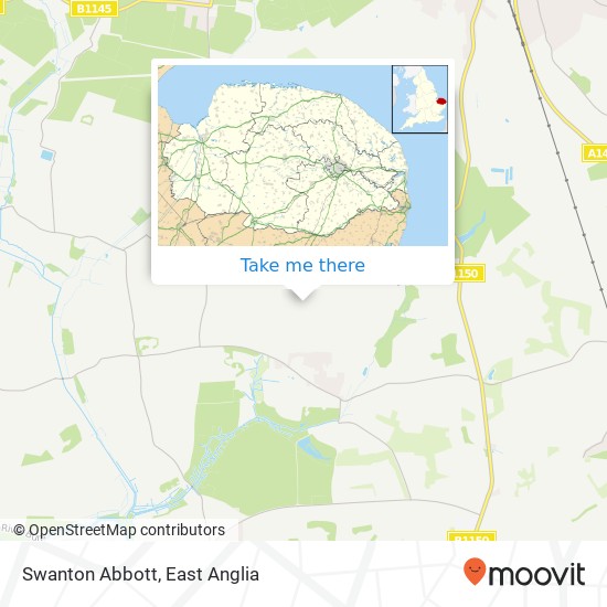 Swanton Abbott map