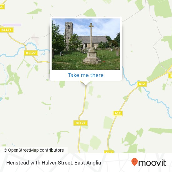 Henstead with Hulver Street map
