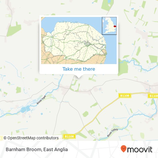 Barnham Broom map