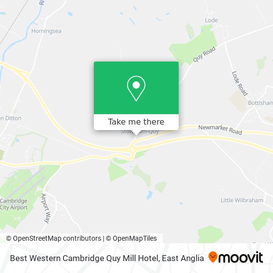 Best Western Cambridge Quy Mill Hotel map