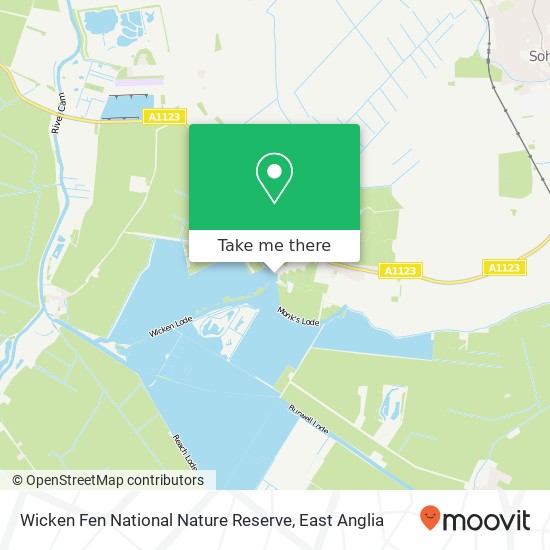 Wicken Fen National Nature Reserve map