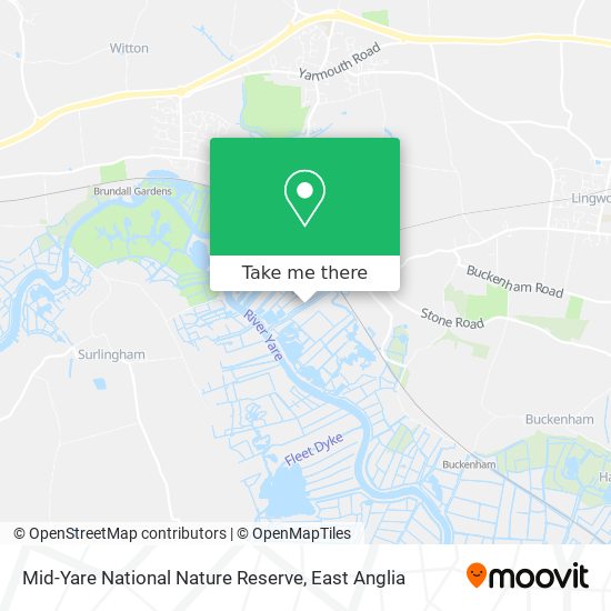 Mid-Yare National Nature Reserve map