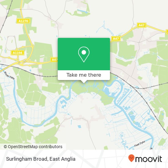 Surlingham Broad map
