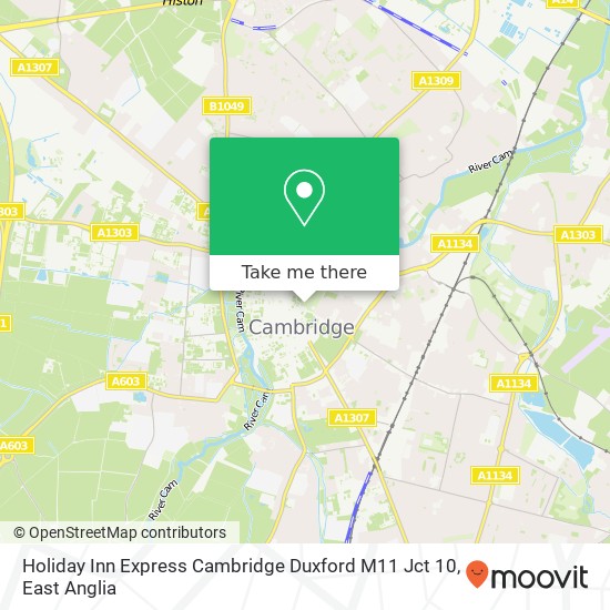 Holiday Inn Express Cambridge Duxford M11 Jct 10 map