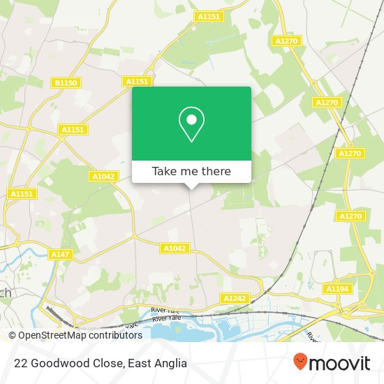 22 Goodwood Close, Norwich Norwich map