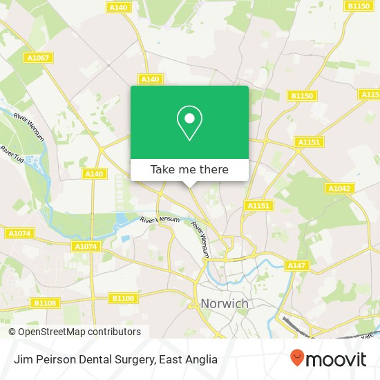 Jim Peirson Dental Surgery, 150 Aylsham Road Norwich Norwich NR3 2HD map