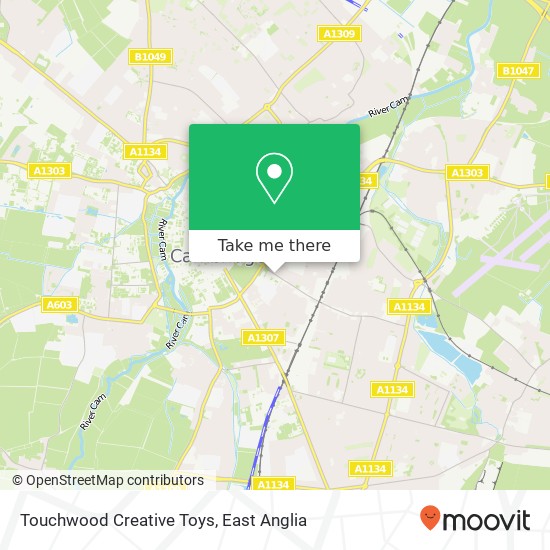 Touchwood Creative Toys, 10 Mill Road Cambridge Cambridge CB1 2AD map
