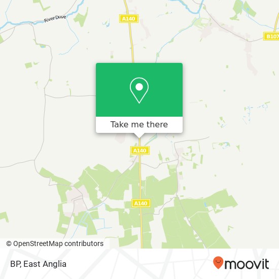 BP, A140 Mendlesham Stowmarket IP14 5 map