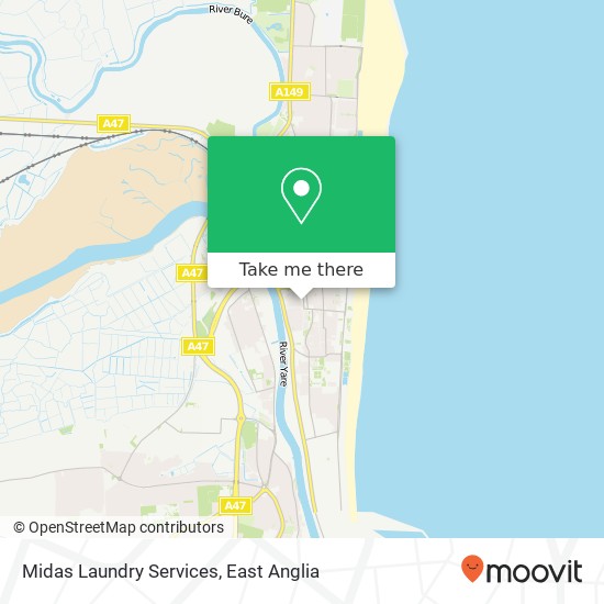 Midas Laundry Services, 122 King Street Great Yarmouth Great Yarmouth NR30 2PQ map