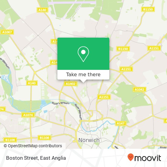 Boston Street, Norwich Norwich map